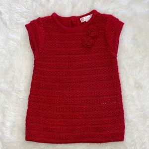 Cherokee 9 month knit red short sleeved dress